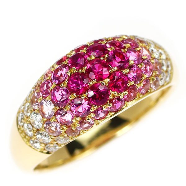 アトリエアル K18YG ピンクサファイア ダイヤモンド リング 1.72ct D0.30ct ラヴィアンローズ