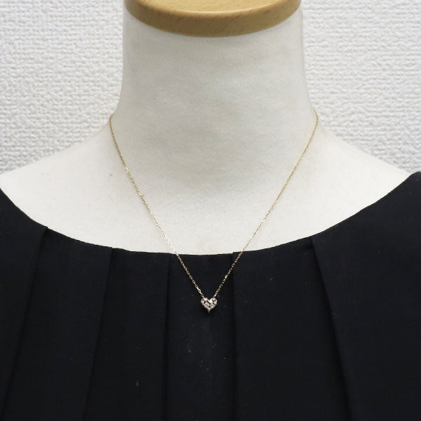 ヴァンドーム青山 K18PG ダイヤモンド ペンダントネックレス 0.15ct ハート