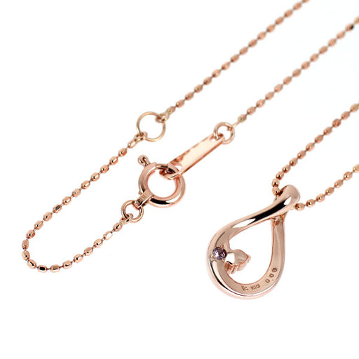 組曲 K10PG ダイヤモンド ペンダントネックレス 0.06ct — セルビー