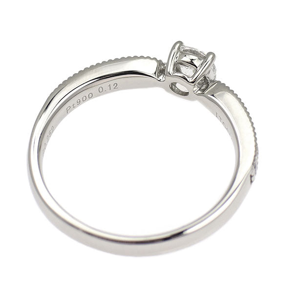 Pt900 ダイヤモンド リング 0.252ct E SI2 3EXHC D0.12ct