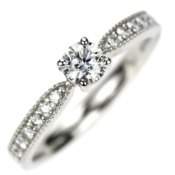 Pt900 ダイヤモンド リング 0.252ct E SI2 3EXHC D0.12ct