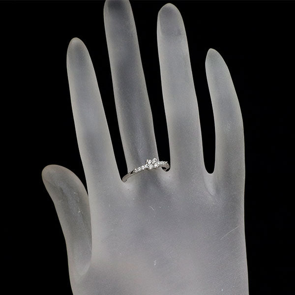 Pt900 ダイヤモンド リング 0.20ct  フラワー