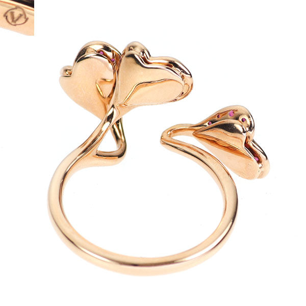 ローズヴィフ ブラックメッキ/ K18PG ルビー ダイヤモンド リング 0.97ct D0.03ct