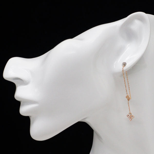ローズヴィフ K18PG ダイヤモンド アメリカンピアス 0.28ct  フラワー