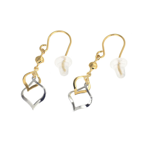 新品 K18YG/WG ダイヤモンド ピアス 0.06ct