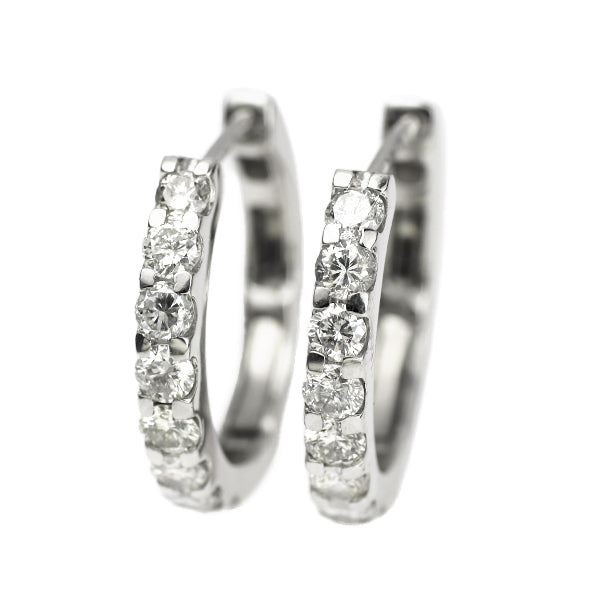 新品 Pt900 ダイヤモンド フープ ピアス 0.70ct