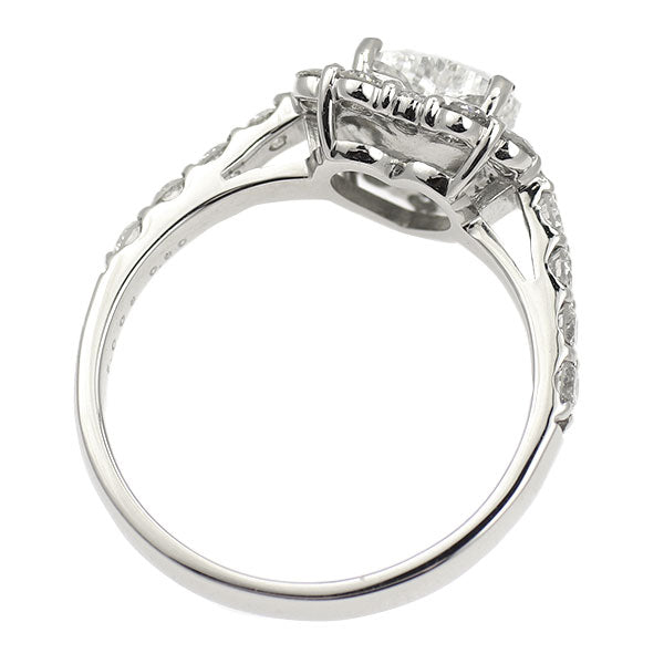 新品 Pt900 ハートシェイプ ダイヤモンド リング 1.008ct E VS2 D0.80ct