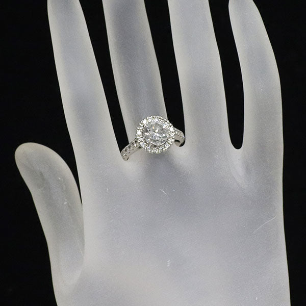 新品 Pt900 ダイヤモンド リング 2.026ct H I2 Fair D0.85ct