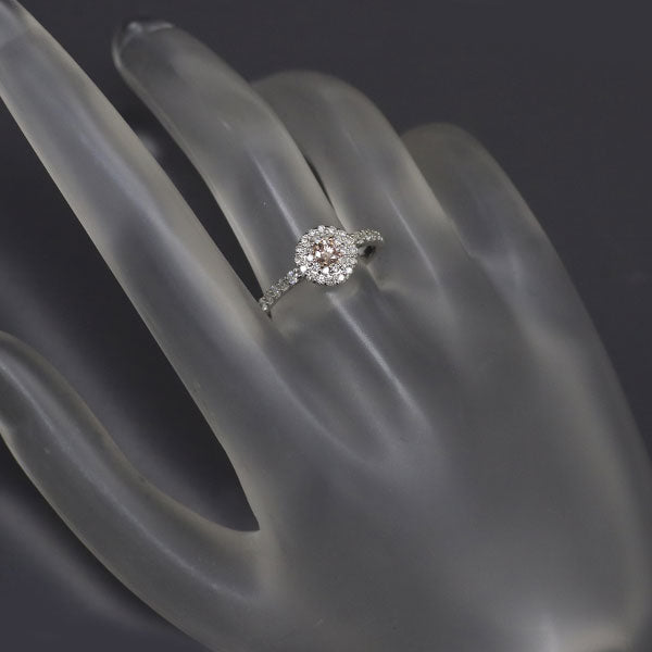 新品 希少 Pt900 天然ピンク ダイヤモンド リング 0.138ct FOP VS2 D0.43ct