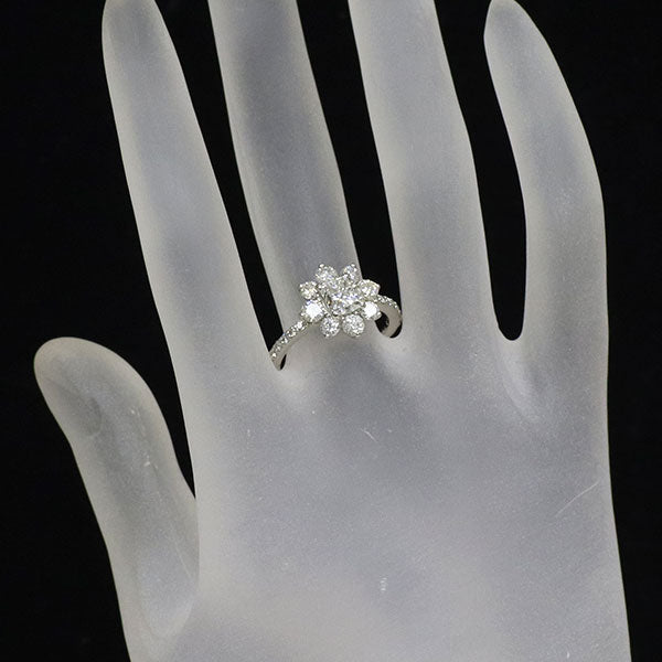 新品 Pt950 プリンセスカット ダイヤモンド リング 1.008ct G VS2 D1.05ct