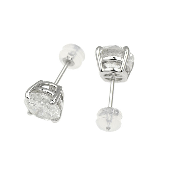 新品 Pt900 ダイヤモンド ピアス 4.360ct I/J I1-2 Fair/Poor