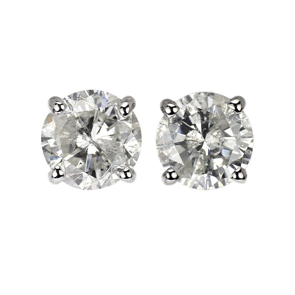 新品 Pt900 ダイヤモンド ピアス 4.360ct I/J I1-2 Fair/Poor