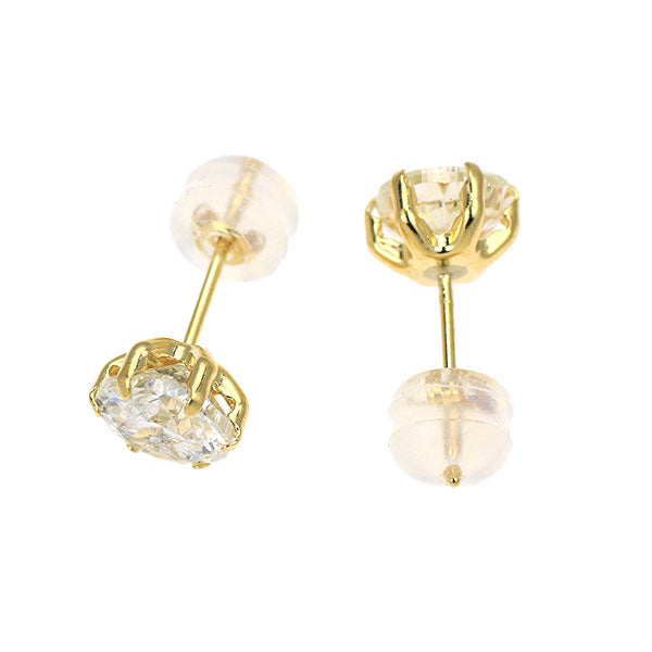 新品 K18YG ダイヤモンド ピアス 2.076ct I/K I1-2 Fair/Poor