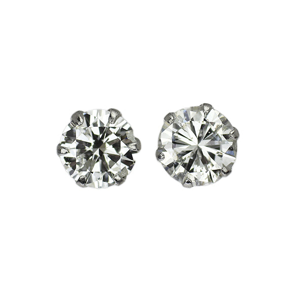 新品 Pt900 ダイヤモンド ピアス 0.460ct I/J I1-2 Fair