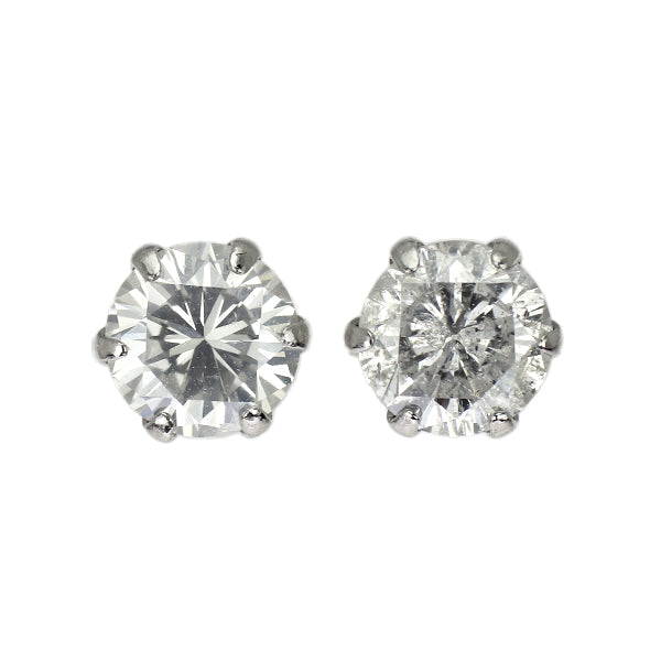 新品 Pt900 ダイヤモンド ピアス 0.642ct H I1-2 G/Fair