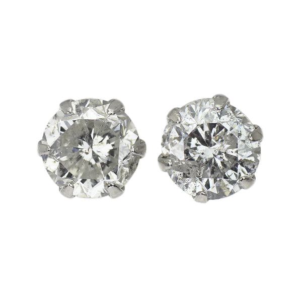 新品 Pt900 ダイヤモンド ピアス 0.965ct G/I I1 Poor