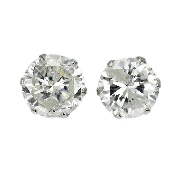 新品 Pt900 ダイヤモンド ピアス 0.886ct I I1-2 Fair