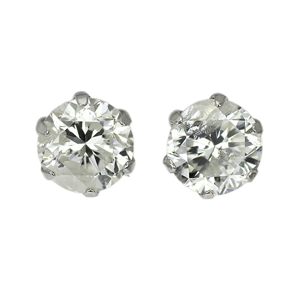 新品 Pt900 ダイヤモンド ピアス 0.803ct H/K I1-2 Fair