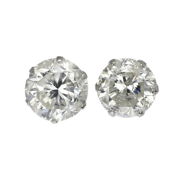 新品 Pt900 ダイヤモンド ピアス 1.228ct J/K I2 Fair/Poor