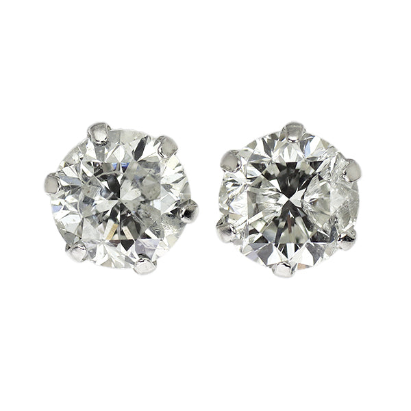 新品 Pt900 ダイヤモンド ピアス 1.473ct I/J I1 Fair