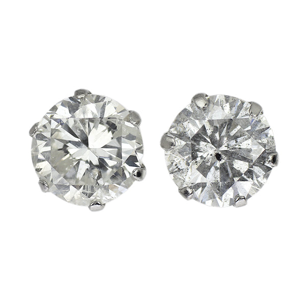 新品 Pt900 ダイヤモンド ピアス 1.749ct G/I I2 VG/Fair