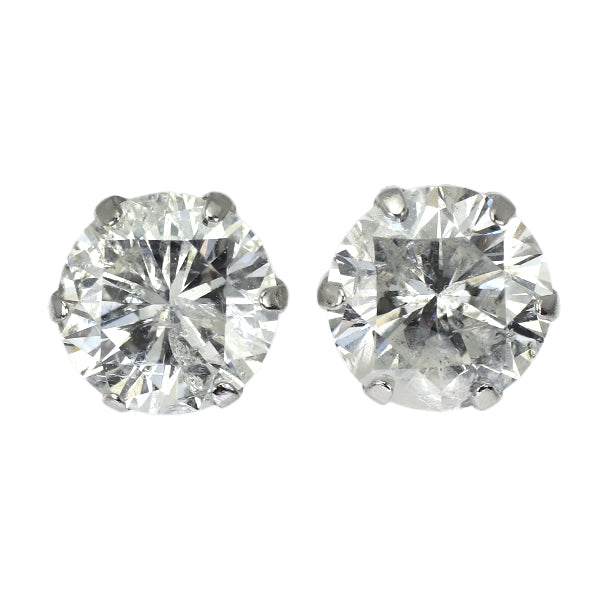 新品 Pt900 ダイヤモンド ピアス 2.034ct G/I I2 G/Fair