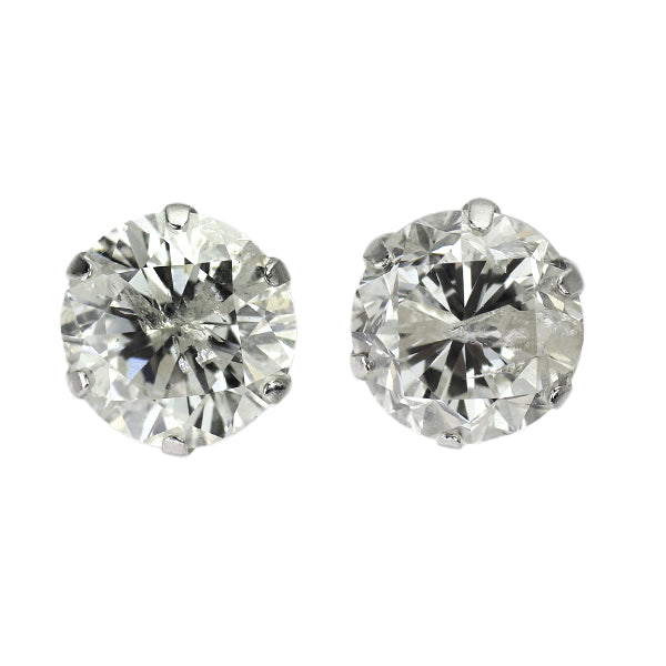 新品 Pt900 ダイヤモンド ピアス 2.264ct J/K I1-2 Fair/Poor