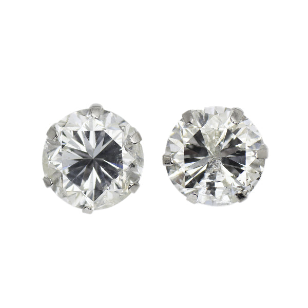 新品 Pt900 ダイヤモンド ピアス 2.470ct I/J I1-2 Poor