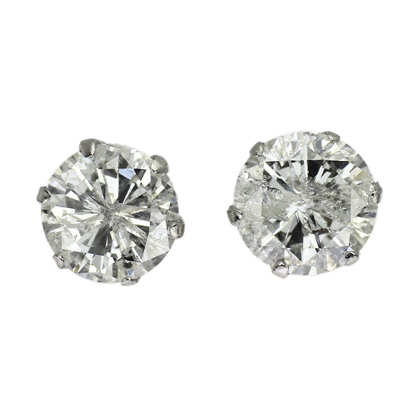 新品 Pt900 片側LDH ダイヤモンド ピアス 2.104ct H/I I2 Fair