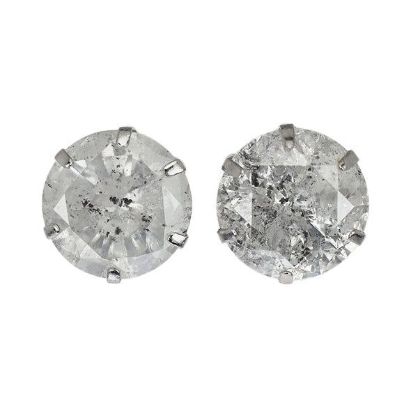 新品 Pt900 ダイヤモンド ピアス 3.345ct G/I I3 G/Fair