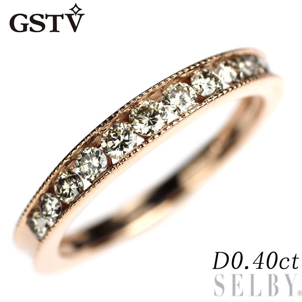 GSTV K18PG ダイヤモンド リング 0.40ct