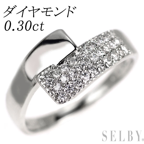 Pt900 ダイヤモンド リング 0.30ct パヴェ