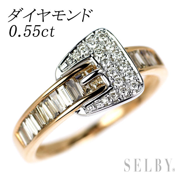 K18WG/PG ダイヤモンド リング 0.55ct