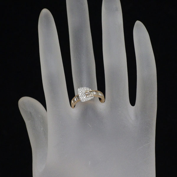 K18WG/PG ダイヤモンド リング 0.55ct