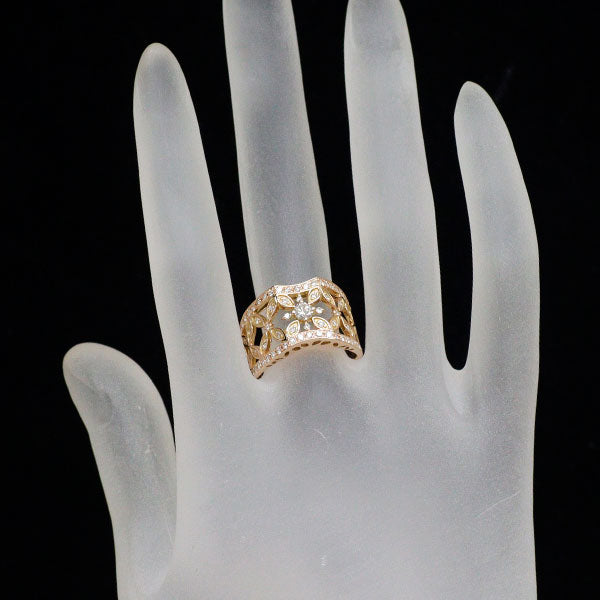 K18PG ダイヤモンド リング 0.13ct D0.48ct