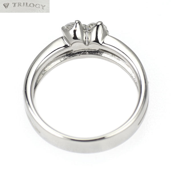 トリロジー/ベリテ Pt900 ダイヤモンド リング 0.63ct スリーストーン
