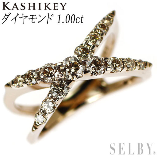 カシケイ K18BGブラウンダイヤモンドリング ネイキッド 18金 ダイヤ カシケイ/Kashikey K18BG ブラウン ダイヤモンド リング 1.00ct