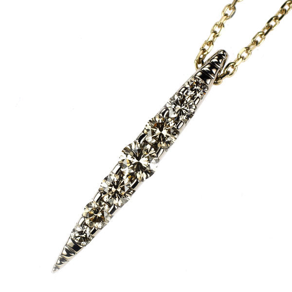カシケイ K18BG ブラウン ダイヤモンド ペンダントネックレス 0.50ct ネイキッド