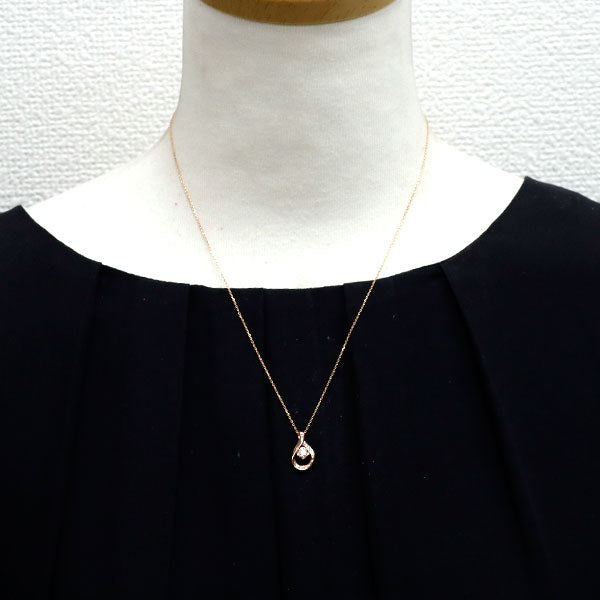 K18PG ダイヤモンド ペンダントネックレス 0.160ct D0.05ct