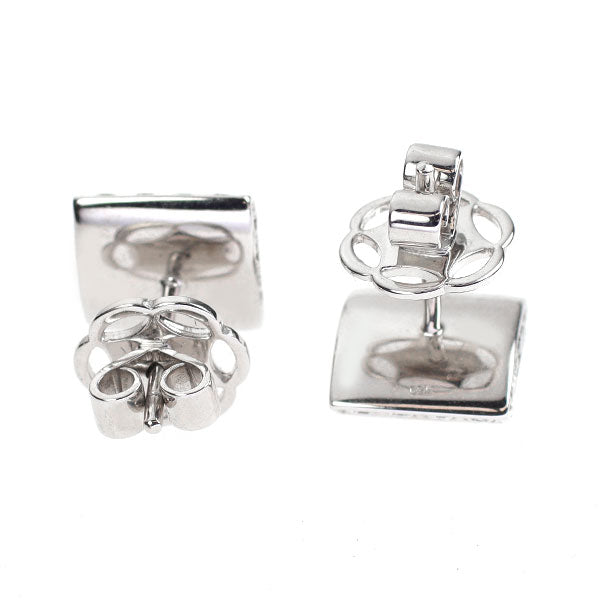 K18WG ダイヤモンド ピアス 1.08ct パヴェ