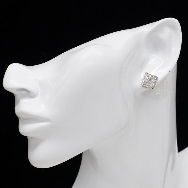 K18WG ダイヤモンド ピアス 1.08ct パヴェ