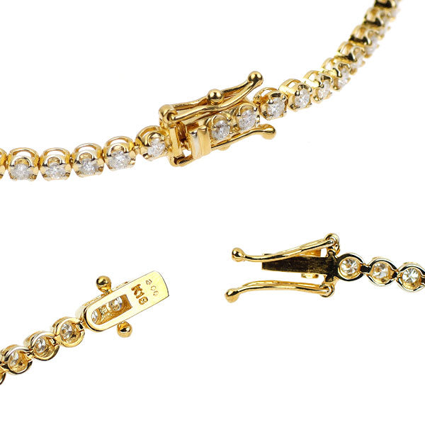 K18YG ダイヤモンド ブレスレット 2.00ct テニス