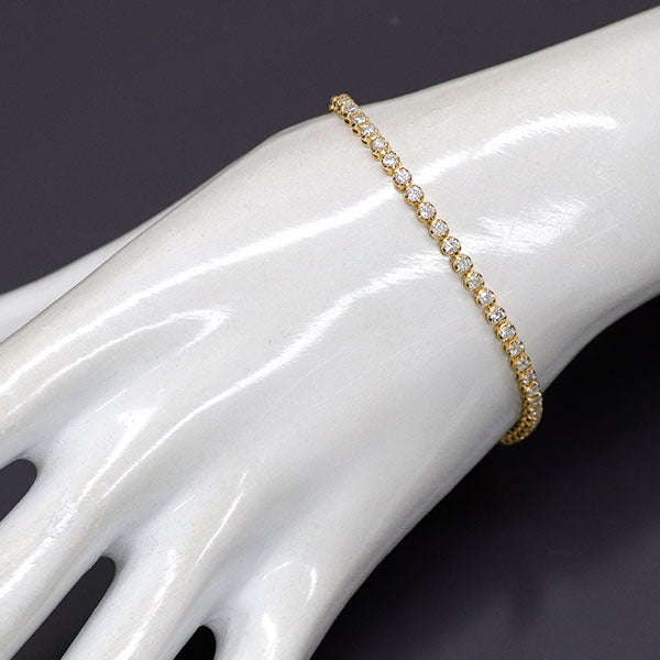 K18YG ダイヤモンド ブレスレット 2.00ct テニス