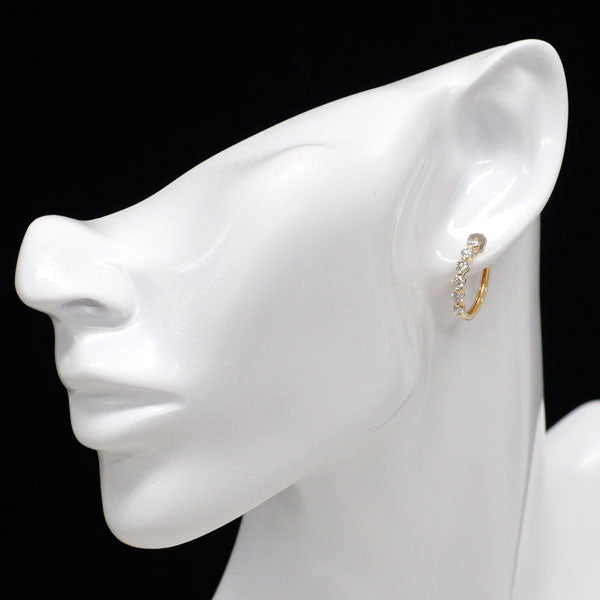 K18YG ダイヤモンド フープ ピアス 1.00ct