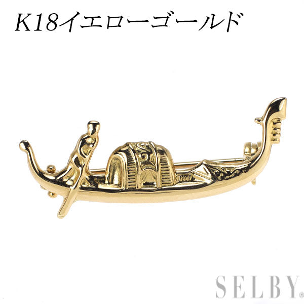 K18YG デザインブローチ