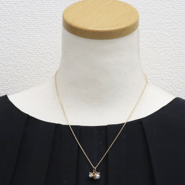 ミキモト K18PG アコヤ真珠 ペンダントネックレス 径約4.5-5.8mm