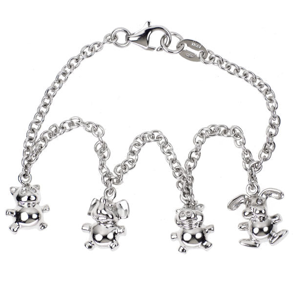 ポンテヴェキオ K18WG ダイヤモンド ブレスレット アニマル