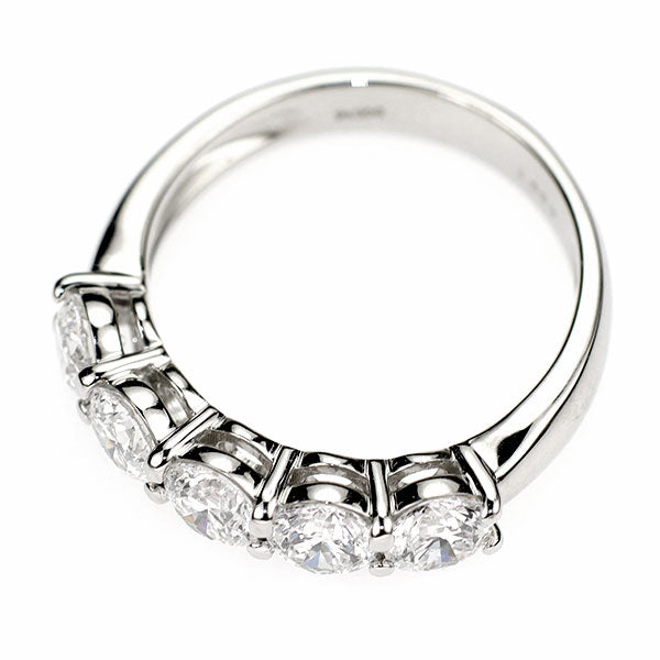 新品 Pt950 最高級ダイヤモンド リング D1.559ct D IF 3EXH&C 究極のハーフエタニティ 【エスコレ】