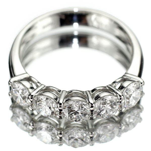 新品 Pt950 最高級ダイヤモンド リング D1.559ct D IF 3EXH&C 究極のハーフエタニティ 【エスコレ】