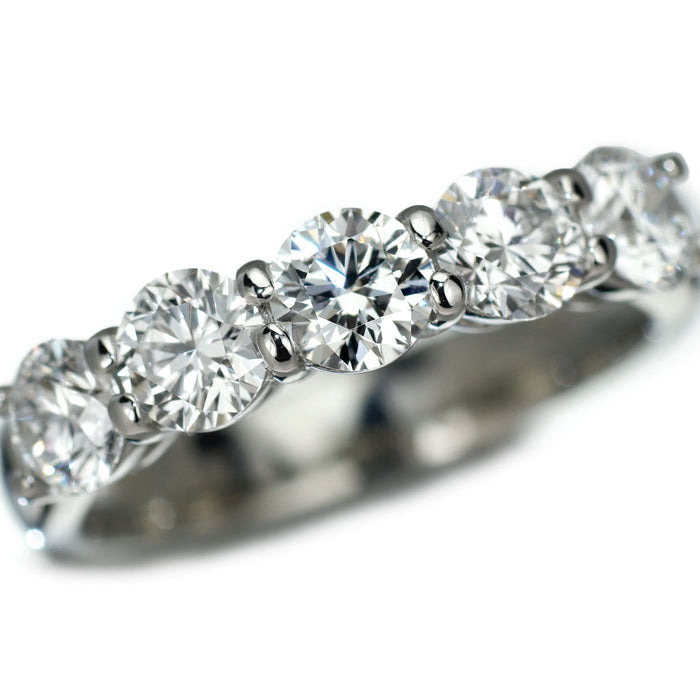 新品 Pt950 最高級ダイヤモンド リング D1.559ct D IF 3EXH&C 究極のハーフエタニティ 【エスコレ】